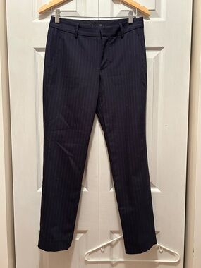 Zara Navy Pinstripe women’s dress pants straight leg size extra small